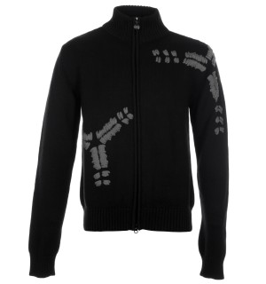Armani Black Full Zip Sweater